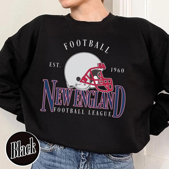 New England Football Vintage Style Crewneck Sweatshirt For Fan 91 - Picture 1 of 5